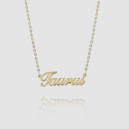 Zodiac Name Necklace