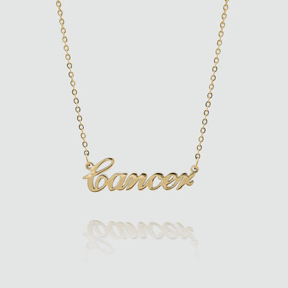 Zodiac Name Necklace