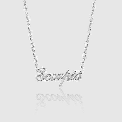 Zodiac Name Necklace