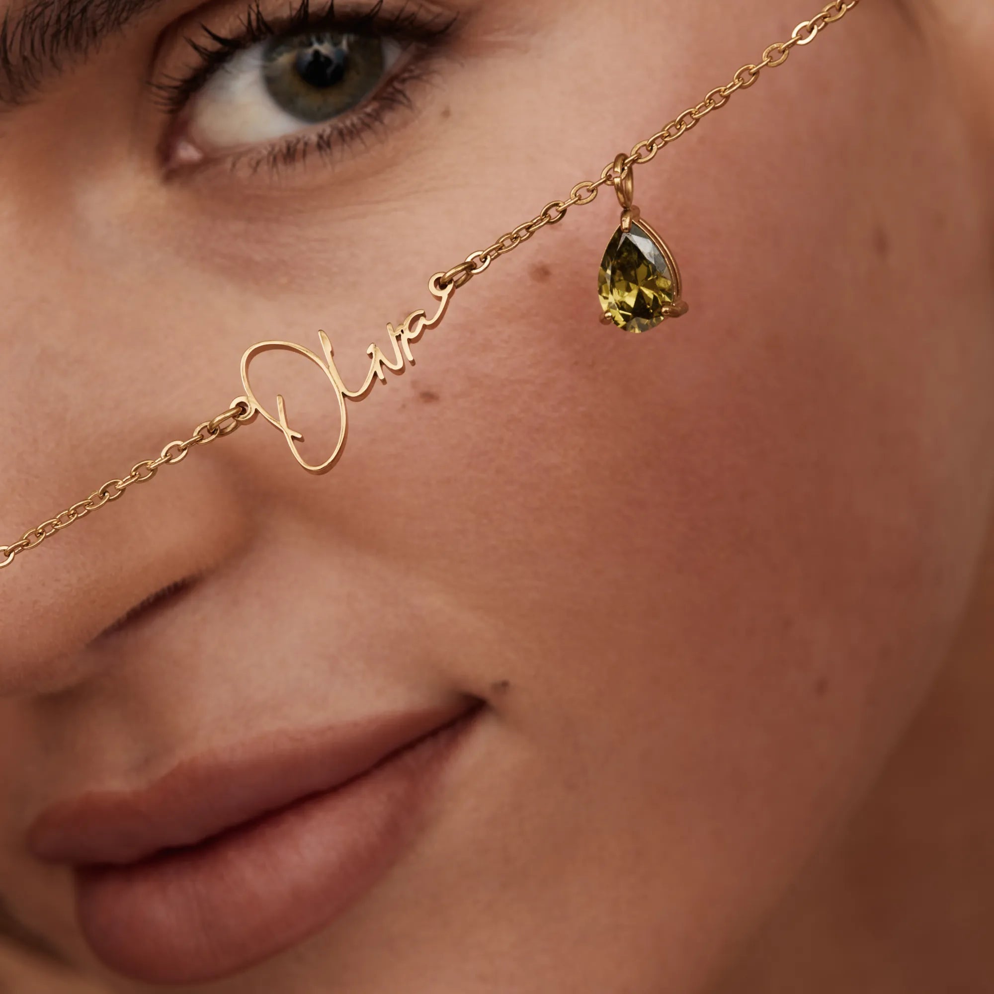 Signature Name &amp; Birthstone Necklace