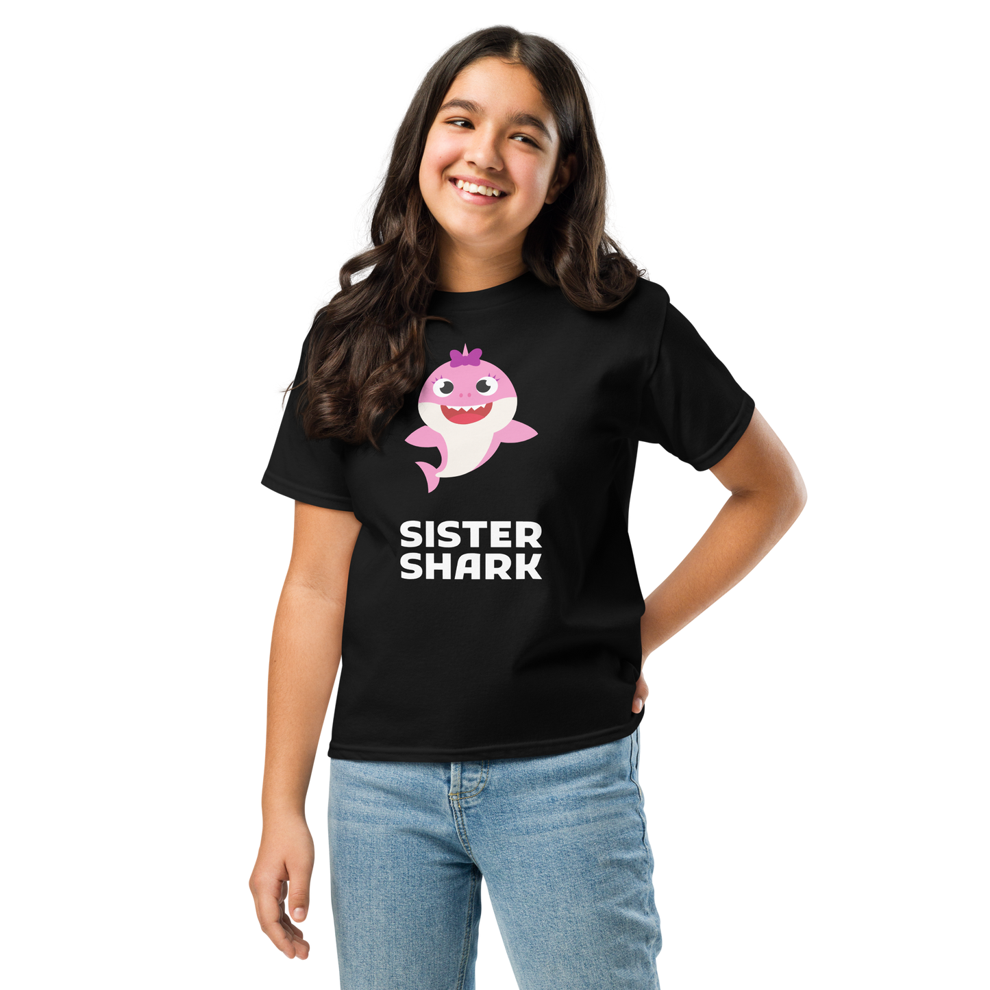 Youth Classic Tee "Sister Shark" – Soft, Durable & Play-Ready