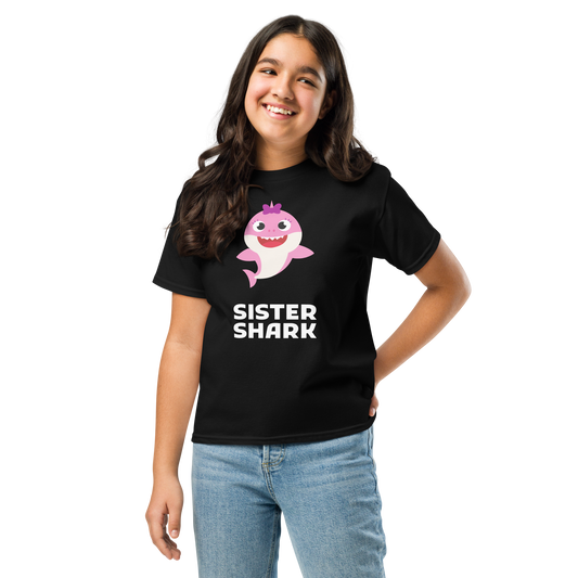 Youth Classic Tee "Sister Shark" – Soft, Durable & Play-Ready